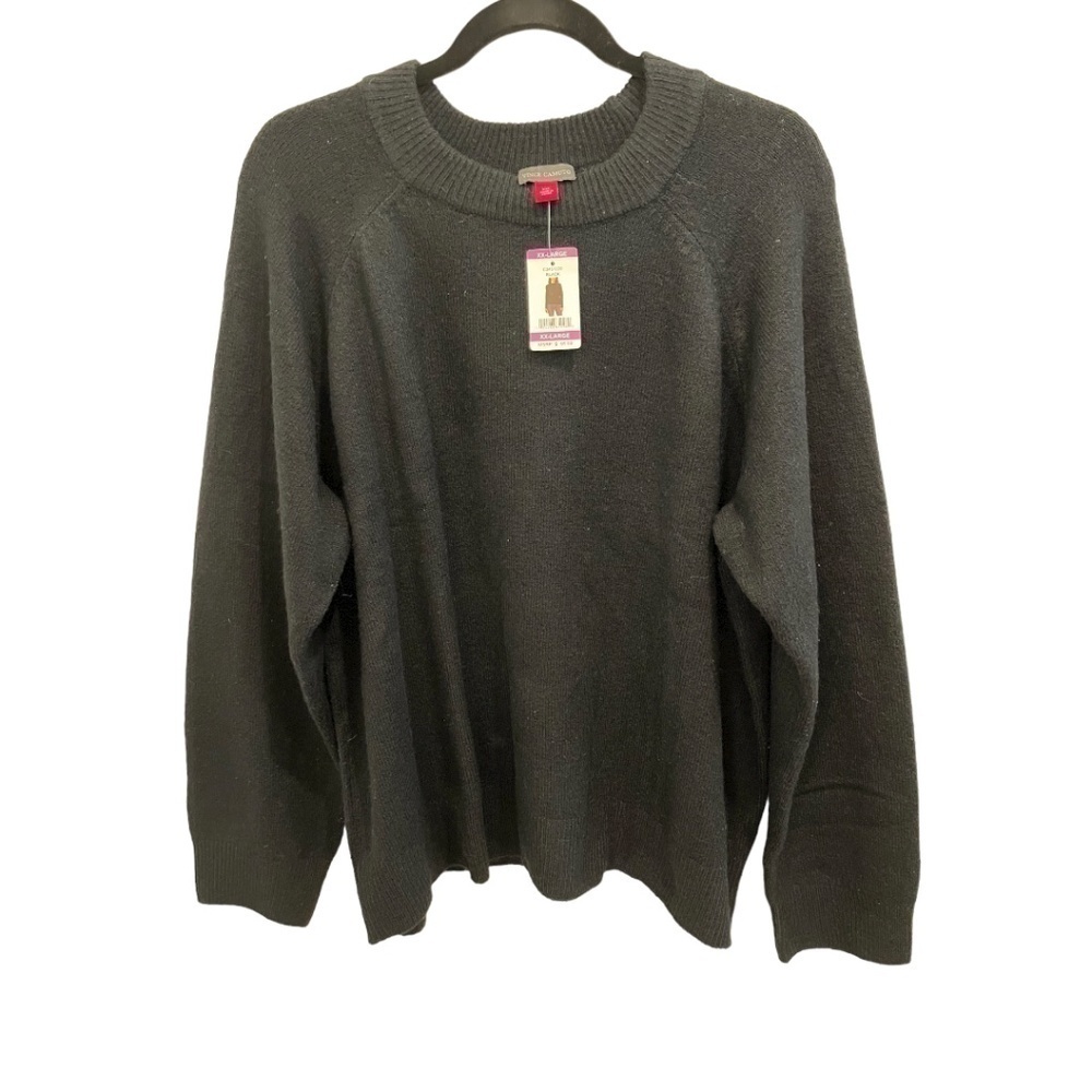 VINCE Camuto Women's Black Long Sleeve Crew Neck Very Soft Sweater Size XXL NWT